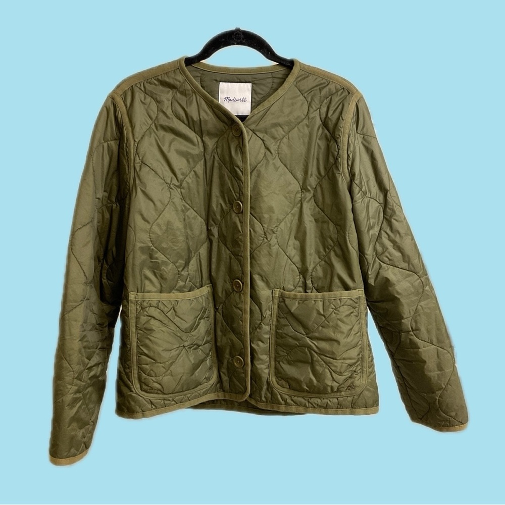 Madewell Green Utility Jacket Lightweight Quilted